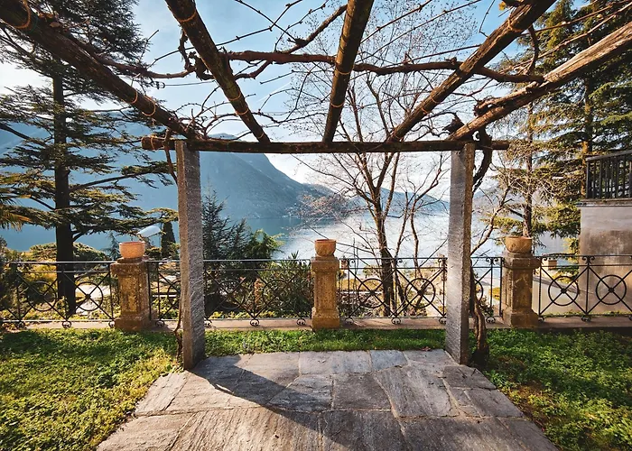 La Castignola Con Vista Lago Di Lugano E Giardino Condiviso